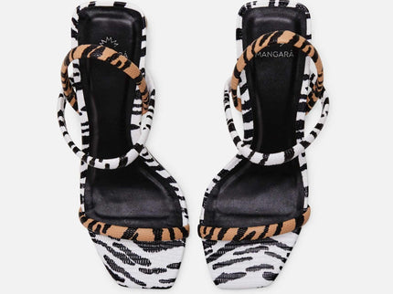 Palmito Animal Print Calf Leather Sandals – 6.5cm Block Heel
