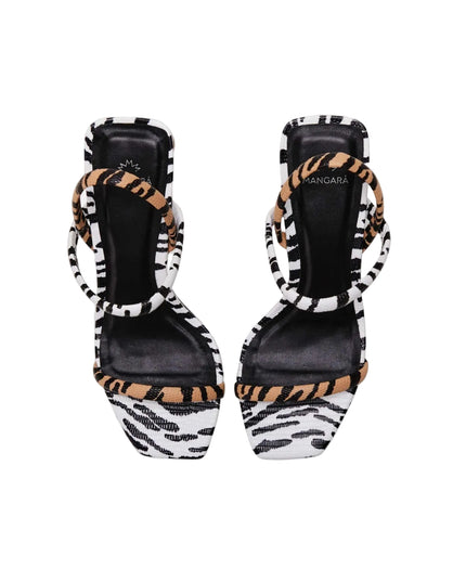 Mangará Palmito Sandalen – Kalbsleder Animal Print