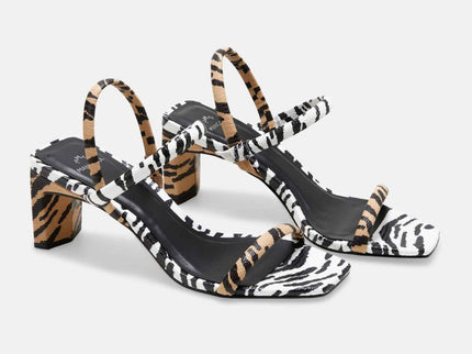 Palmito Animal Print Calf Leather Sandals – 6.5cm Block Heel