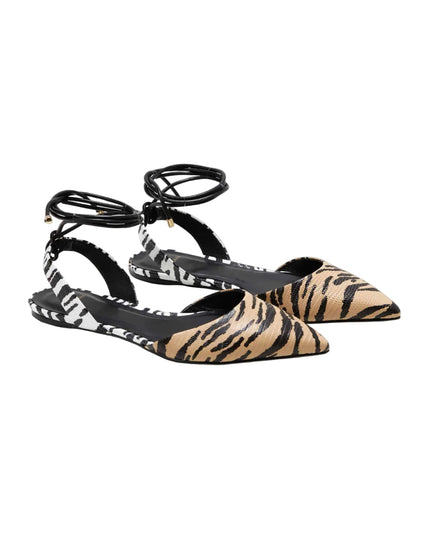 Mangará Palmito Flachsandalen – Kalbsleder Animal Print