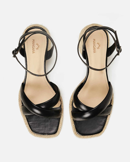 Marica Ledersandalen Schwarz