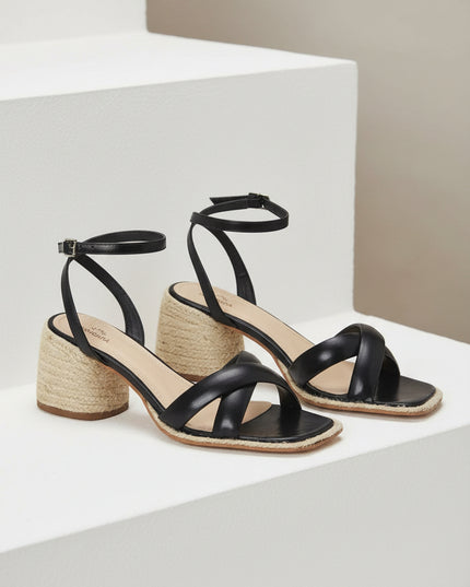 Marica Ledersandalen Schwarz