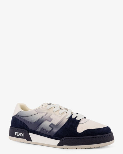 Match leather sneakers with suede inserts