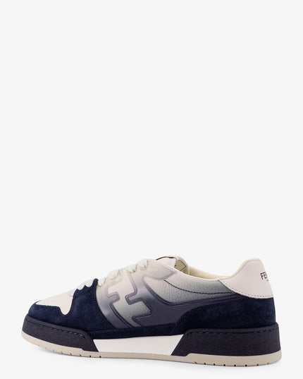Match leather sneakers with suede inserts