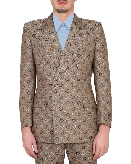 MAXI CLAMP PATTERN COTTON JACKET