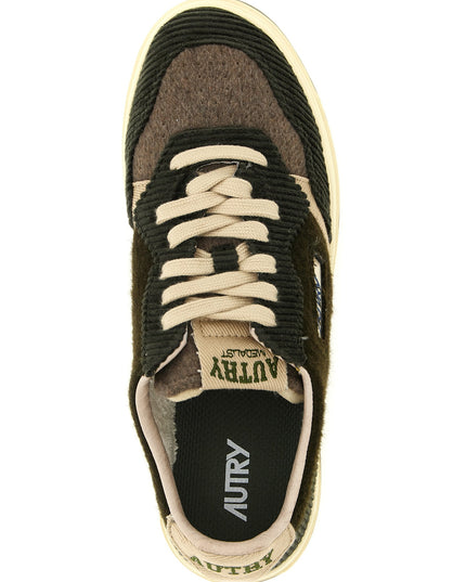 Autry | Medalist Low Sneaker | Olivgrün/Braun | Herren
