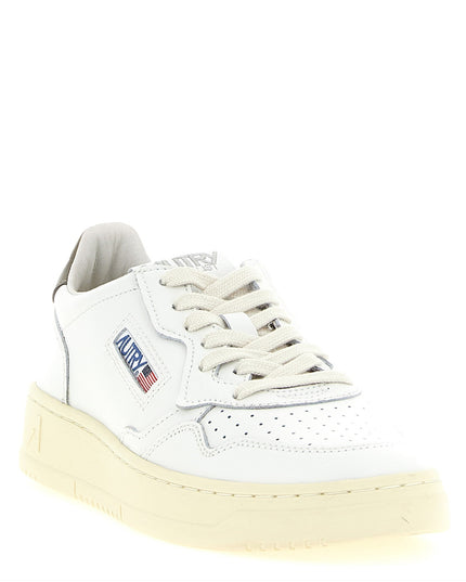 Autry | Medalist Low Sneaker aus Leder | Weiss/Grün | Damen
