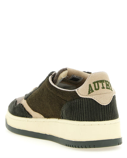 Autry | Medalist Low Sneaker | Olivgrün/Braun | Herren