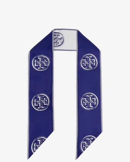 Medallion Logo Ribbon silk tie