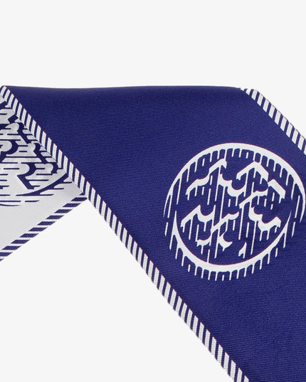 Medallion Logo Ribbon silk tie