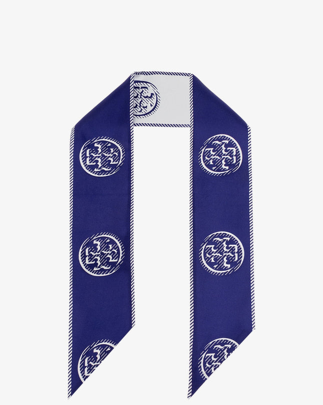 Medallion Logo Ribbon silk tie