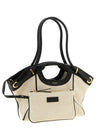 Balmain | Medium Tote Canvas-Shopper | Weiss/Schwarz