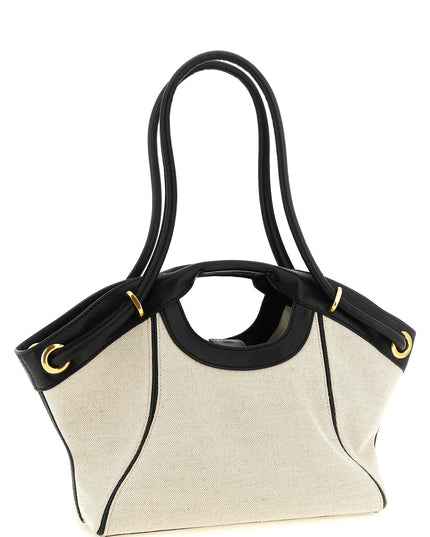 Balmain | Medium Tote Canvas-Shopper | Weiss/Schwarz