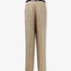 Mélange trousers with belt