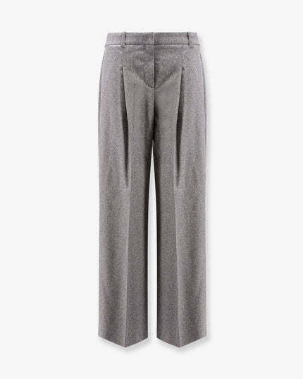 Melange wool blend trousers