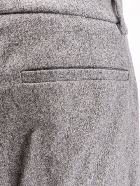 Melange wool blend trousers