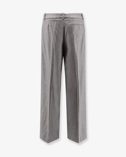Melange wool blend trousers