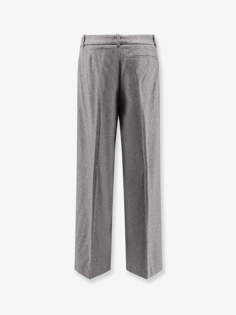 Melange wool blend trousers
