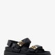 Mellow leather sandals with metal logo on the side
