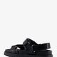 Mellow leather sandals with metal logo on the side