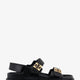 Mellow leather sandals with metal logo on the side