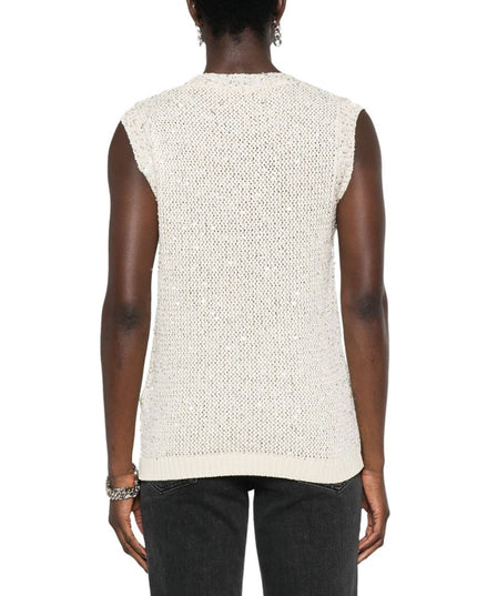 "MELYSSA" TOP WITH SEQUINS