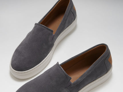 Slip-on Sneakers, slate grey suede
