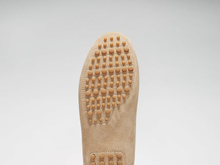 Tasselled Driving Loafers, taupe suede
