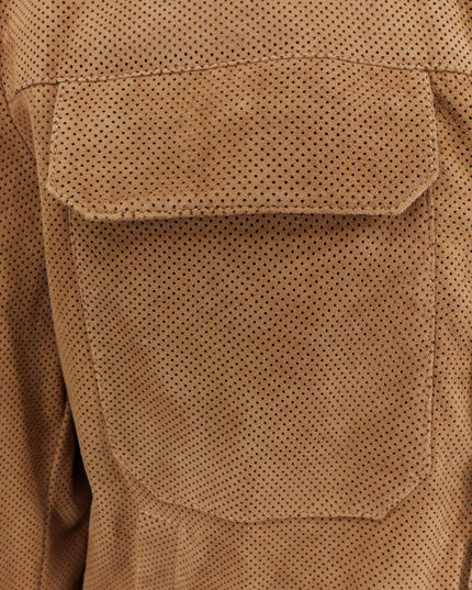Merfo perforated suede jacket
