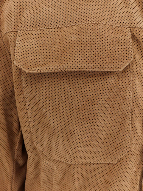 Merfo perforated suede jacket