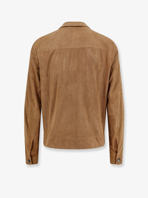 Merfo perforated suede jacket