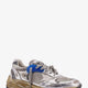Mesh and leather sneakers with side logo