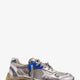 Mesh and leather sneakers with side logo