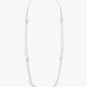 Metal and pearls VLogo Signature necklace