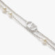 Metal and pearls VLogo Signature necklace