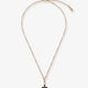 Metal necklace with rhinestone detail