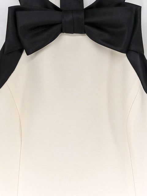 Mini dress with bow detail