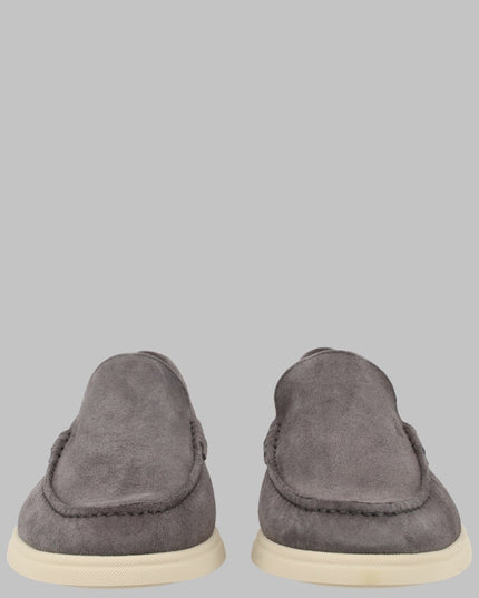 MOCASSINO IN PELLE SCAMOSCIATA CON LOGO