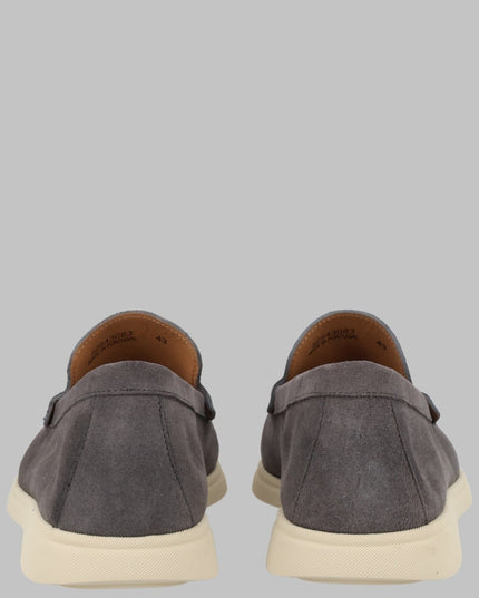 MOCASSINO IN PELLE SCAMOSCIATA CON LOGO