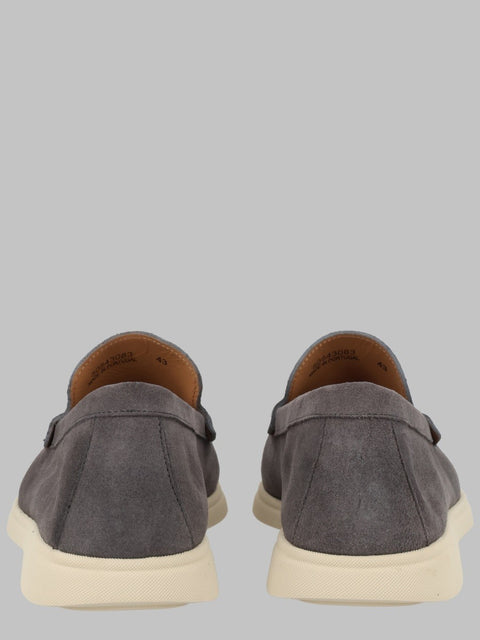 MOCASSINO IN PELLE SCAMOSCIATA CON LOGO