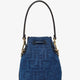 Mon Tresor FF flocked denim crossbody bag