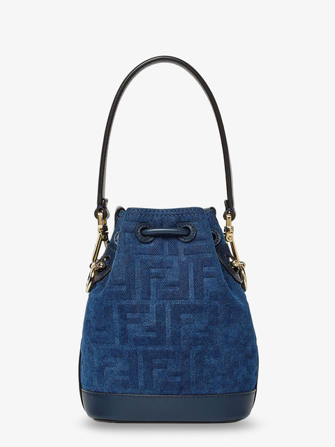Mon Tresor FF flocked denim crossbody bag