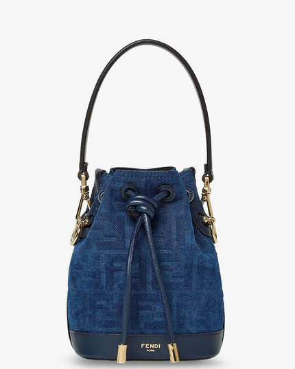 Mon Tresor FF flocked denim crossbody bag