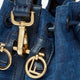 Mon Tresor FF flocked denim crossbody bag