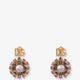 Multicolored brass earrings
