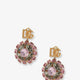 Multicolored brass earrings
