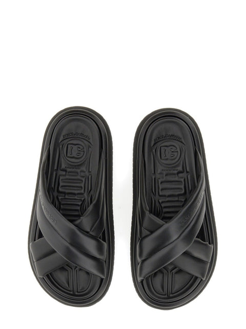 NAPPA EFFECT FABRIC SANDAL