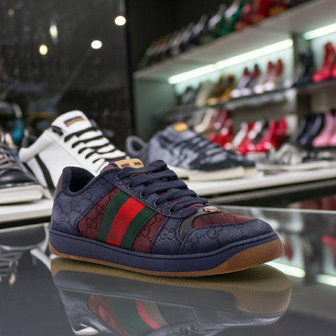 GUCCI GG Bicolor Fabric Sneakers