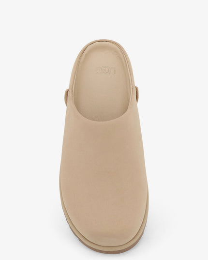 Nubuck sandals with engraved logo on the side