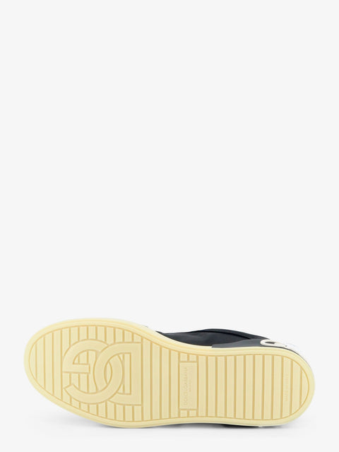 Nylon and suede sneakers with back lettering logo